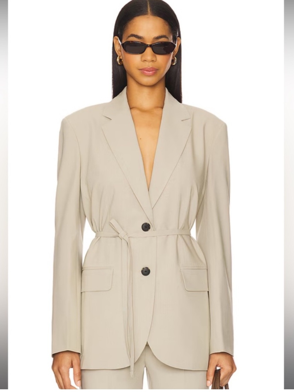 NWT EAVES Mid length Belted Blazer Size XS